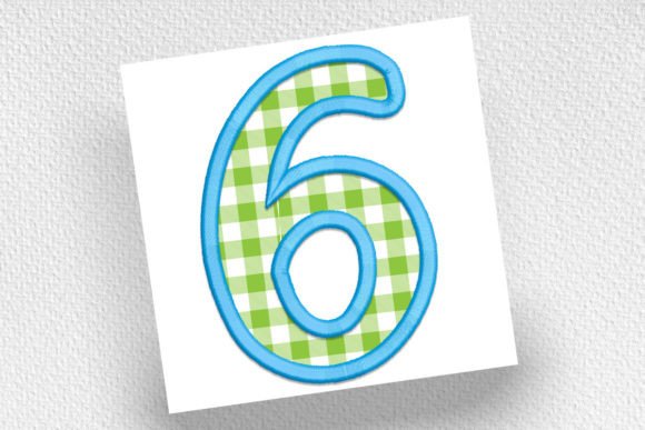 6 Number Six Applique: A Festive Touch for Holiday Gifts