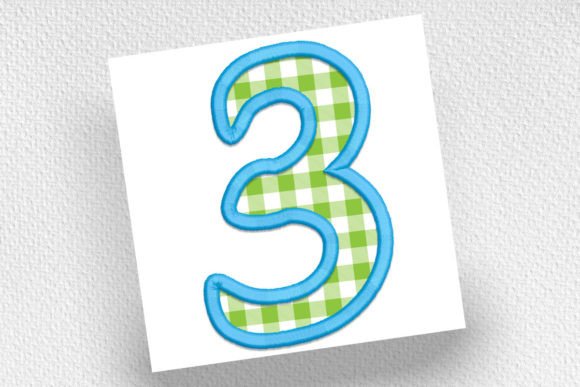 Applique Number 3: A Versatile Embroidery Design for Seasonal Creations