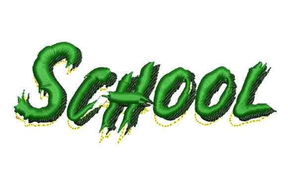 Cool School Font: A Versatile Embroidery Design