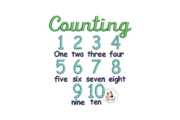 Counting 1 to 10: A Playful Embroidery Design