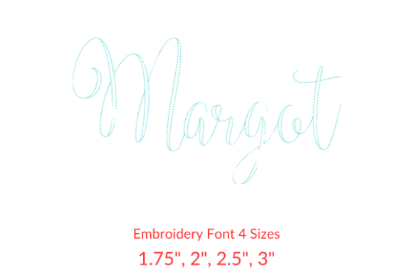 Margot Vintage Font: A Charming Embroidery Design