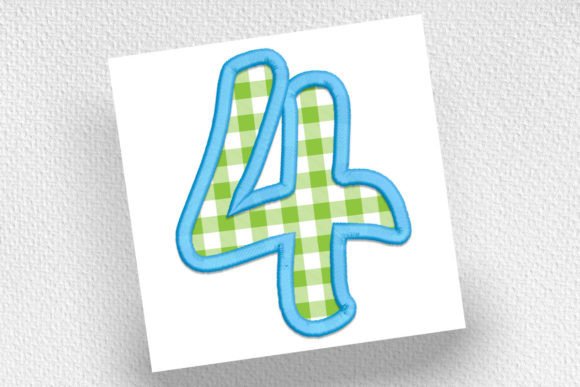 Number 4 Applique: A Charming Addition to Your Shop