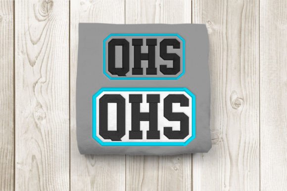 QHS High School Initials: A Perfect Seasonal Embroidery