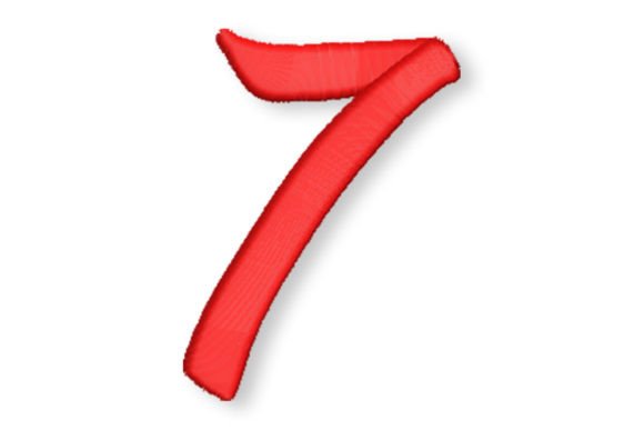 Script Number Seven: A Versatile Embroidery Design