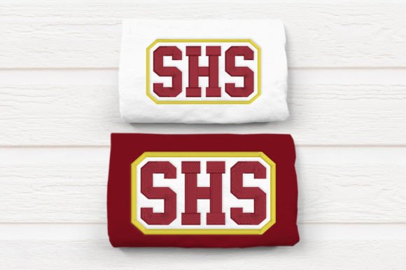 SHS High School Initials: A Versatile Embroidery Design