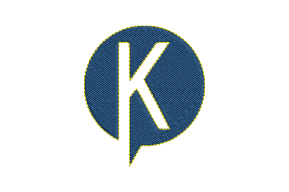 Stylish K Logo: Perfect for Seasonal Embroidery