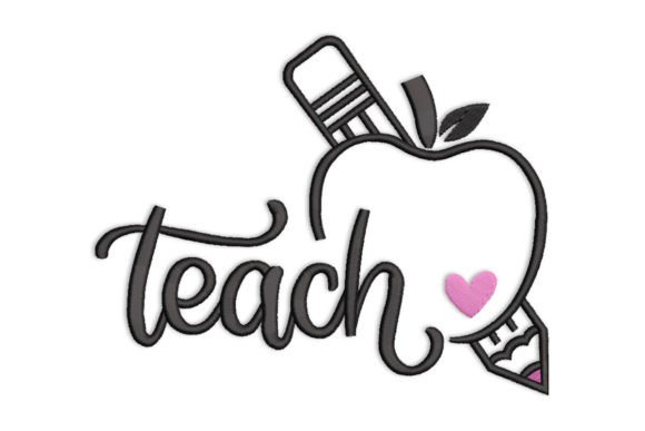 Teach Apple Pencil: A Whimsical Embroidery Design