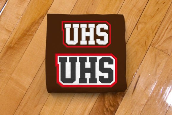 UHS High School Initials: A Cool Embroidery Design